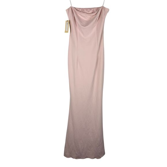 Katie May Mary Kate Gown Maxi Strapless Cutout Draped Formal Party Gala Blush 8 - Picture 4 of 9